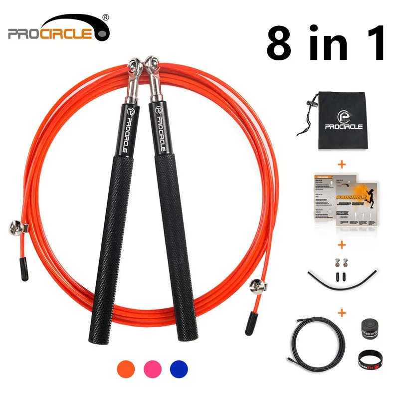 Procircle Speed Jump Rope Ultra-speed kogellager springtouw Staaldraad springtouwen voor boksen MMA Gym Fitness Training 220517