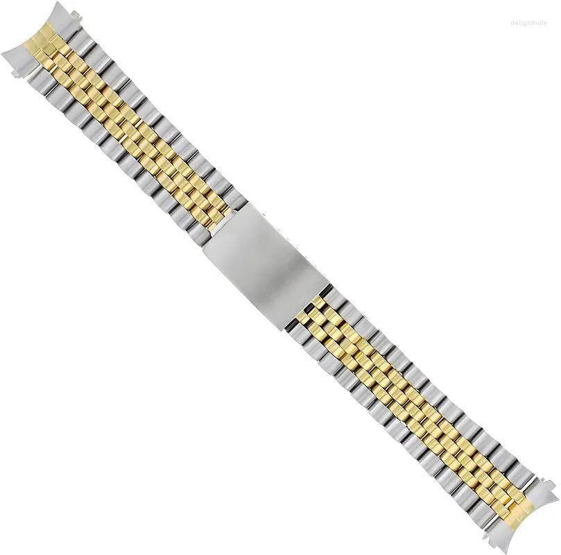Pulseira de relógio 20mm Jubilee Band Bracelete Compatível com Datejust 16013 16233 16234 Acessórios de aço inoxidável Deli22