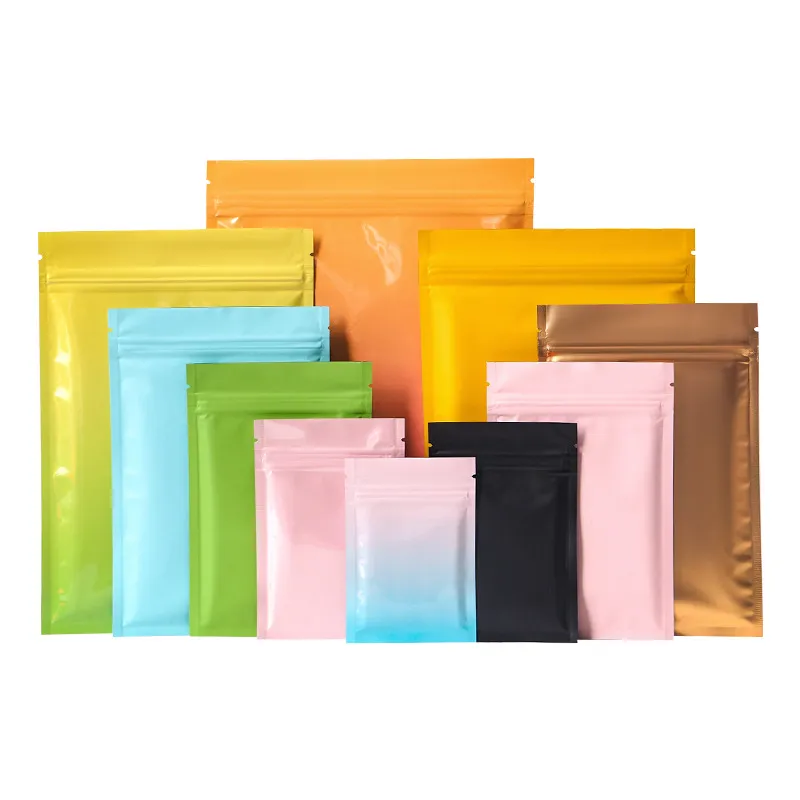 2500pcs/lot 15x22 см. Цветная алюминиевая сумка из фольги мини -сантимальная упаковка с пищевой пакетом запечатываемое выпечка конфеты.