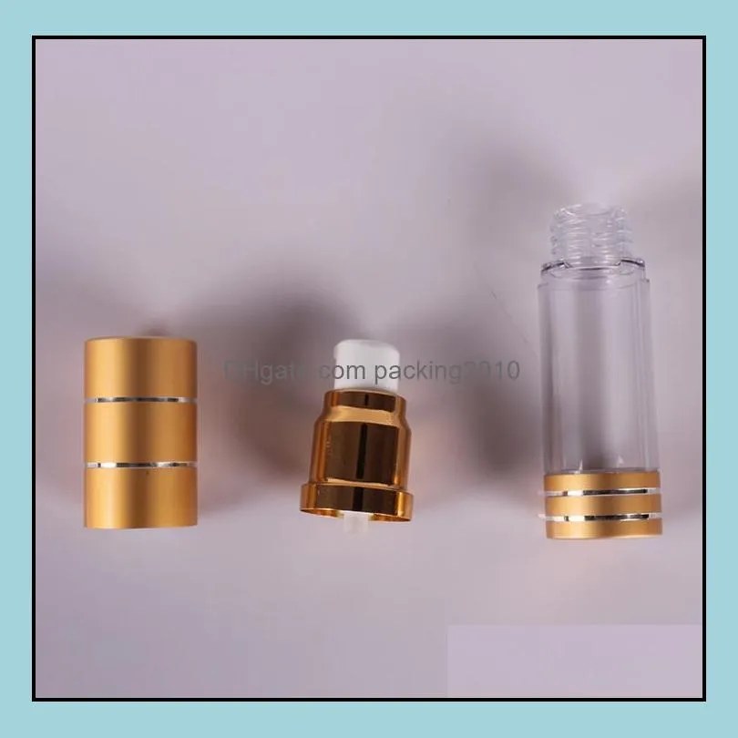 new refillable empty bottle 15ml atomizer perfume bottle with sprayer 15ml airless pump vacuum emulsion pump bottle sn1345