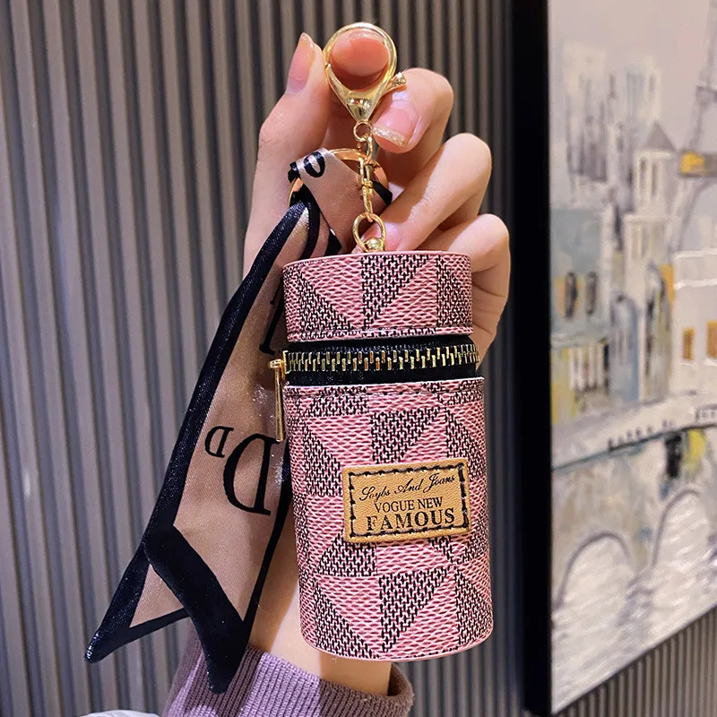 Porte-clés Femme Élégant En Cuir Synthétique Avec Attache Dorée - Pochette Chic Pour Sac à Main Et Clés De Voiture