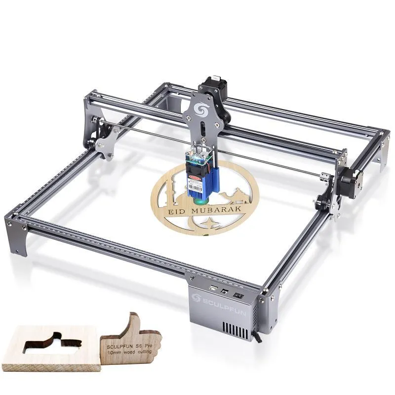 Stampanti S6 30W Macchina per incisione laser ad alta precisione 410x420mm Intaglio Design di assemblaggio rapido Strumenti per incisore desktop fai da teStampanti