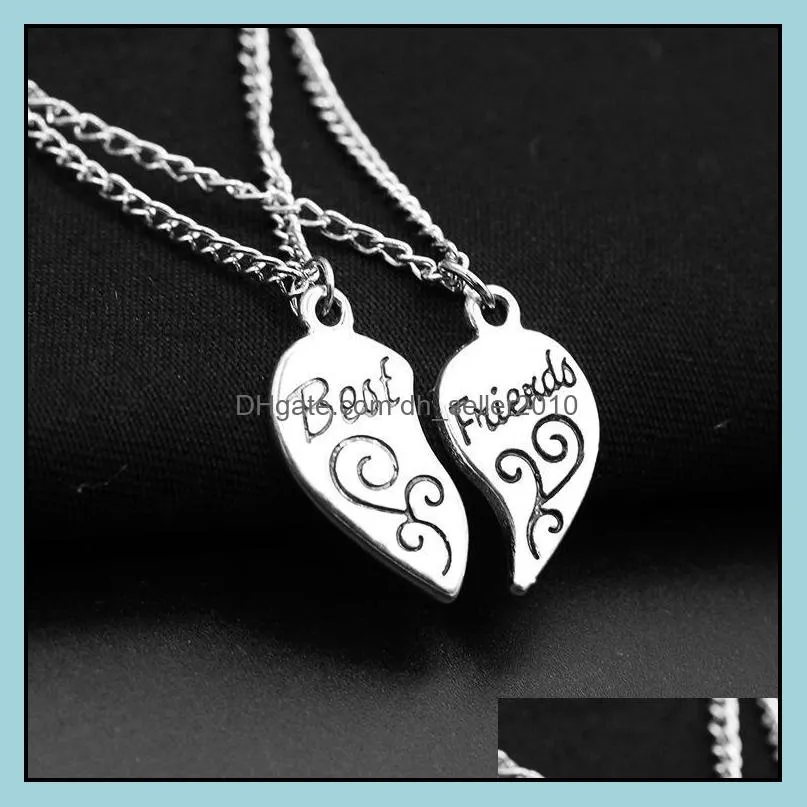 Pendant Necklaces Chain Necklace Foreign Trade Best Friend Friendship Heart-Shaped Broken Heart Friends Drop Delivery 202 Dhseller2010 Dhzxg