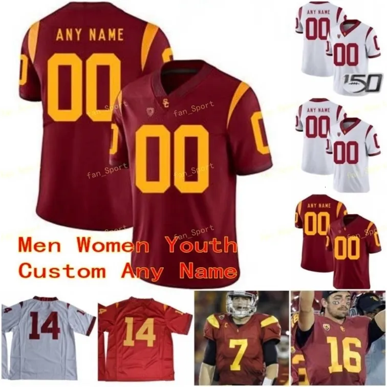 NIK1 NCAA College Jerseys USC Trojans 33 Маркус Аллен 47 Клэй Мэтьюз 43 Troy Polamalu 1 Adoree Jackson Custom Football сшит