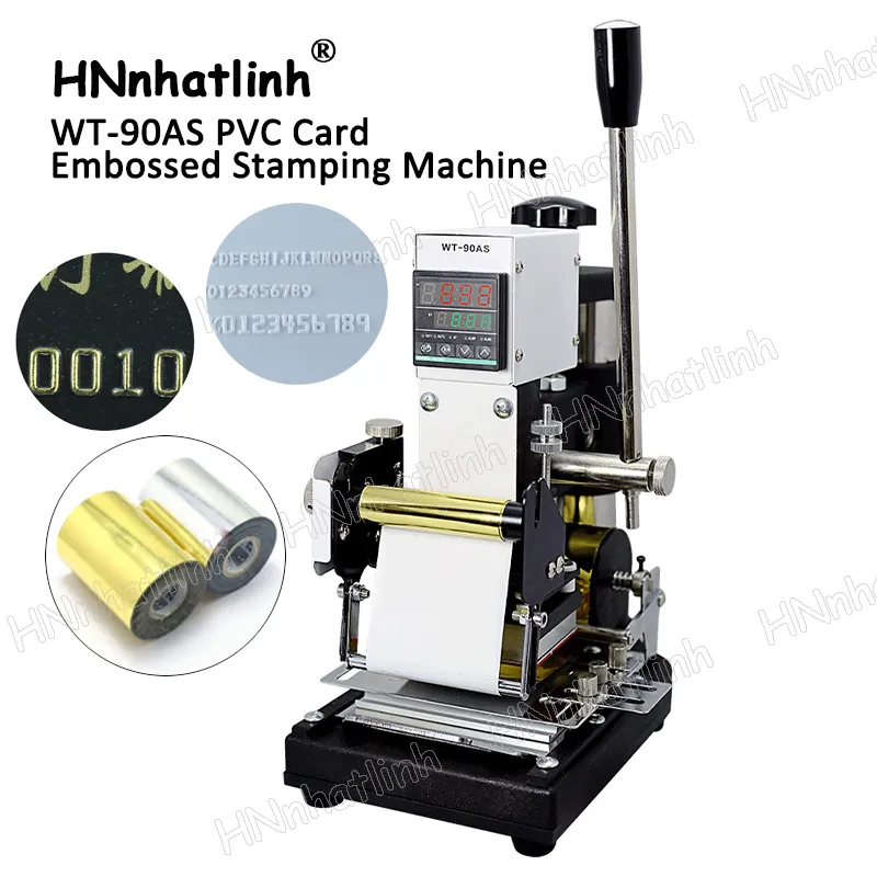 Wholesale Industrial Equipment Small Manual LCD Display PVC Card Embosser Bronzing Machine Cards