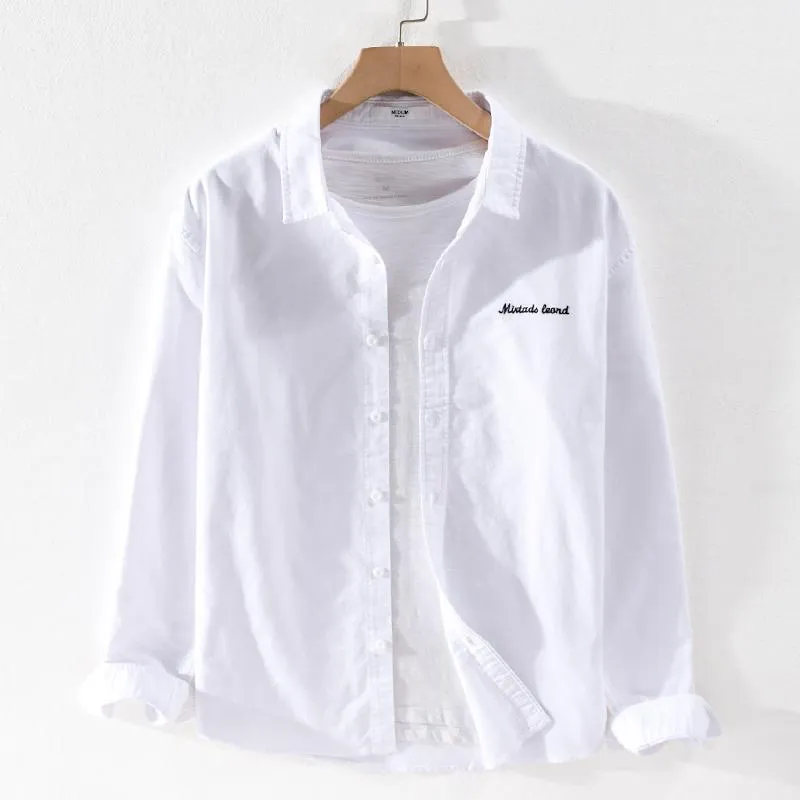Suehaiwe العلامة التجارية إيطاليا نمط طويل الأكمام قميص أبيض الرجال القطن أكسفورد قمصان الأزياء للرجال عارضة الرجال قمم الرجال