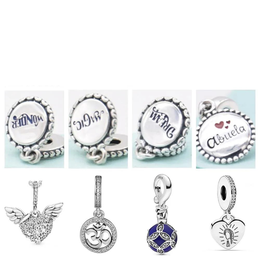 925 Silver Fit Pandora Charme 925 Pingente de pulseira Magic Academy Série de jóias pendentes com encantos de gravuras originais Conjunto de joias de miçangas finas DIY