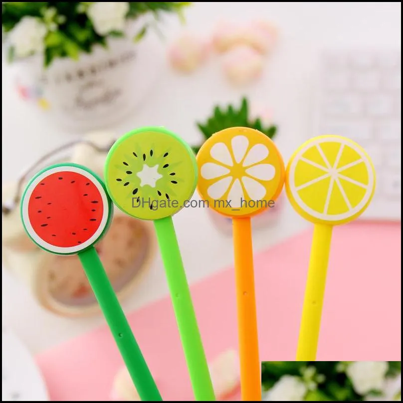 creative cartoon gel pen lemon fruit ballpoint pens lemonfruitballpointpen fruitshape ballpointpens wq739-wll