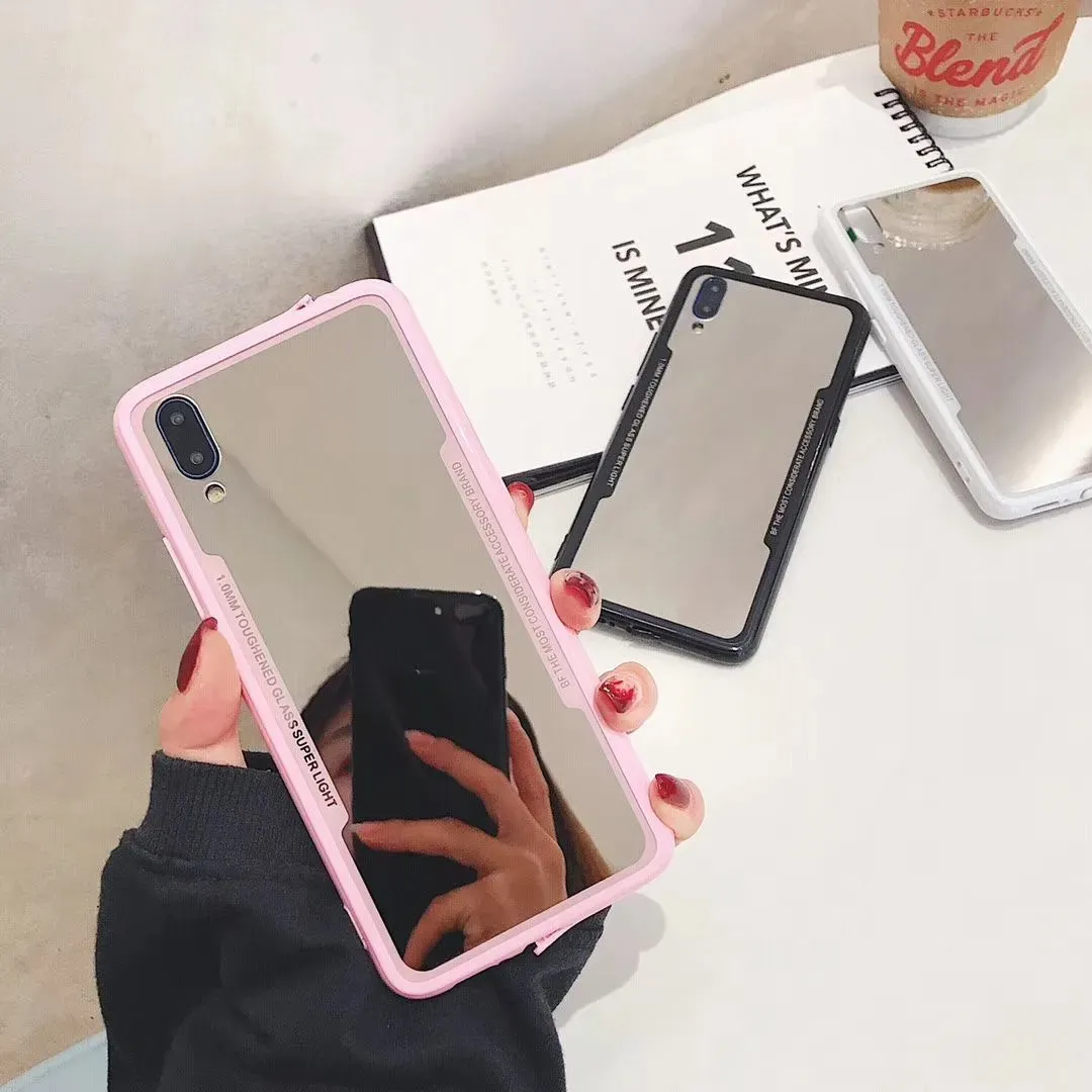 Luxurys Designers Mobil iPhone Case Telefon X Ayna 8P/7 Plus 6s Makyaj Ayna Kılıfları XS Max İyi