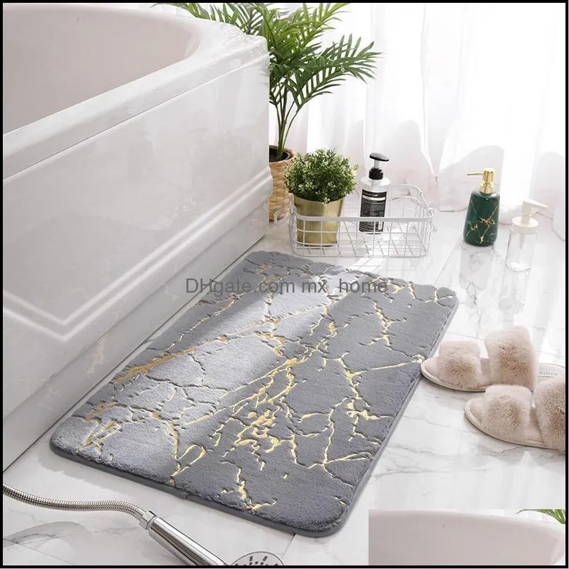 Non-Slip Mat In The Bathroom Faux Fur Bath Absorbent Shower Carpets Soft Tolite Floor Rug WC Home Decor Mats