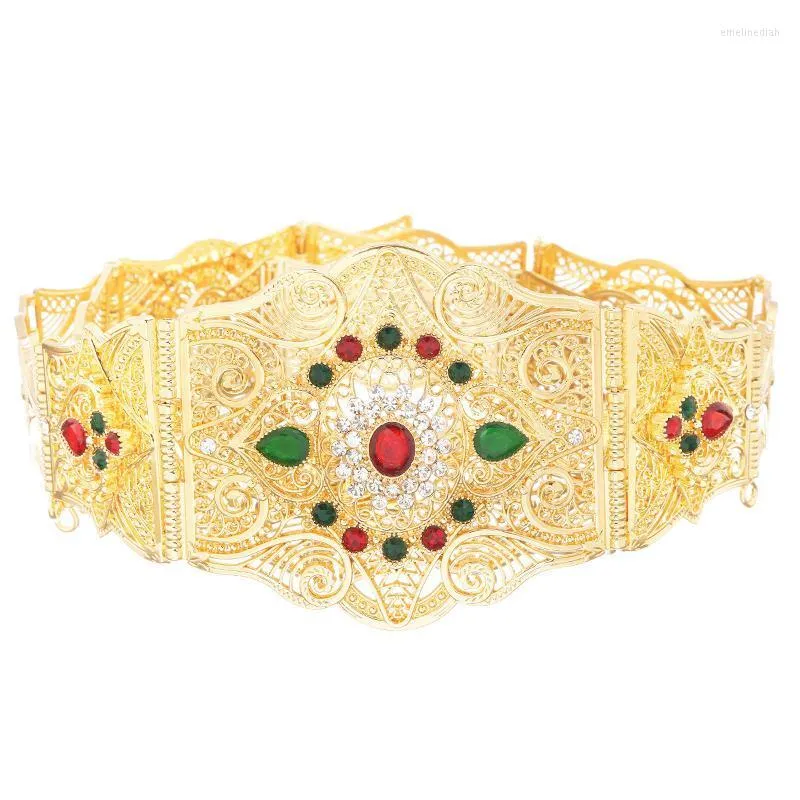 Bälten europeiska kvinnors nationella smycken midja kedja medeltida prinsessbälte mode bröllopsklänning bijoux metall spänne kedja bälten emel22