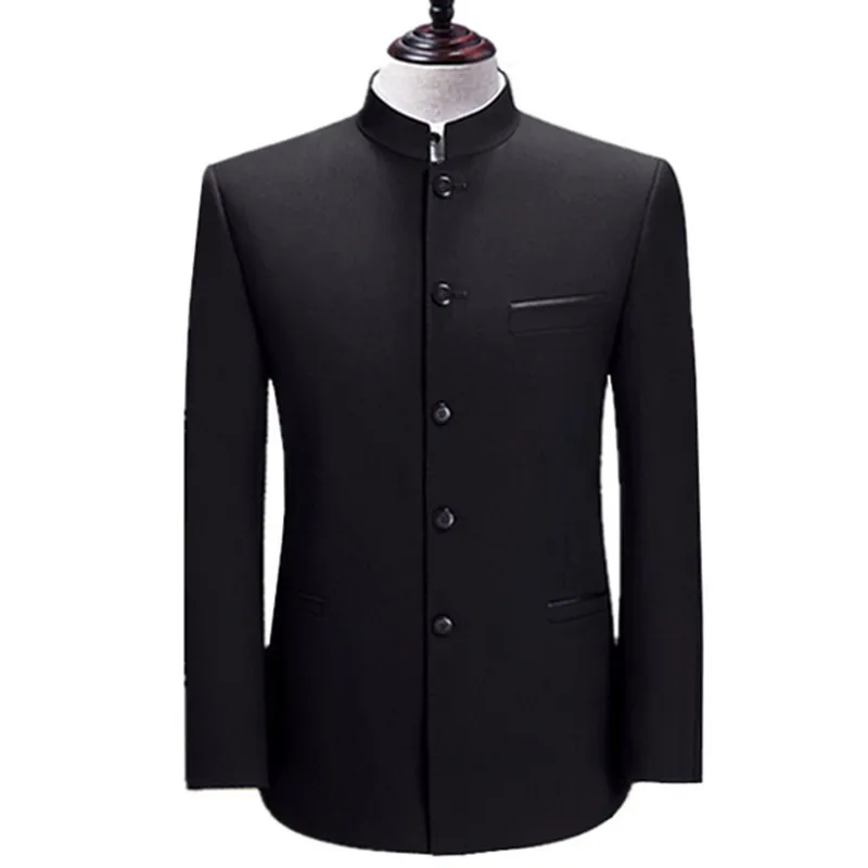 Chinese Style Mandarin Stand Collar Slim Fit Blazer For Business Weddings And Casual Wear Traditional Suit For Men Jacket In 4XL Size 220409 From Long01 26.74 DHgate.Com