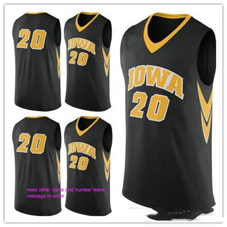 Nikivip custom XXS-6XL made 2019 #20 Iowa Hawkeye man women youth basketball jerseys size S-5XL any name number