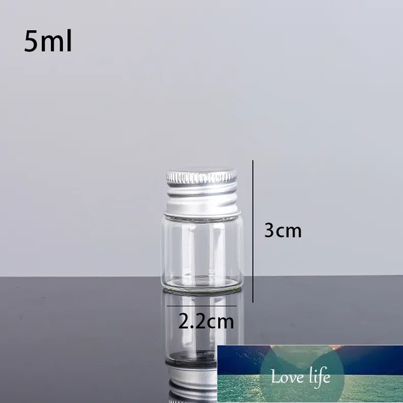 24 jolies bouteilles en verre transparent avec bouchons en aluminium, pots à épices vides, flacons de bricolage 5 ml 6 ml 8 ml 10 ml 12 ml 18 ml 20 ml 25 ml