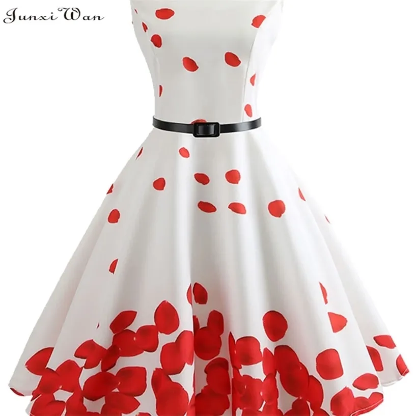 Mulheres Verão Vestido Floral Impressão Retro Vintage 1950 60s Casual Partido Escritório Robe Rockabilly Vestidos Vestido Mujer 220418