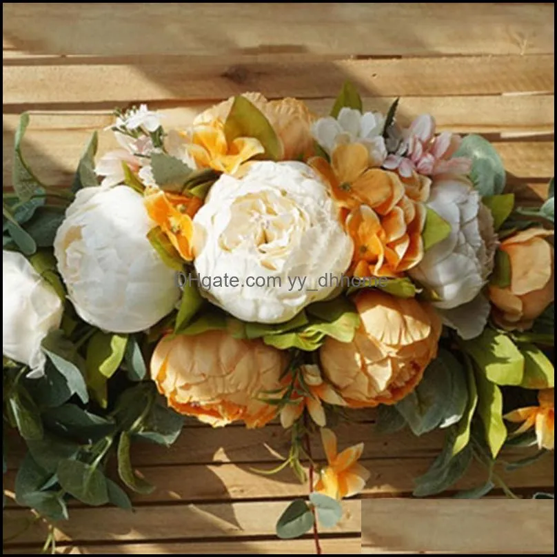 Artificial Silk Flowers Swag Slim Table Centrepiece Home Wedding Arch Decor Decorative & Wreaths