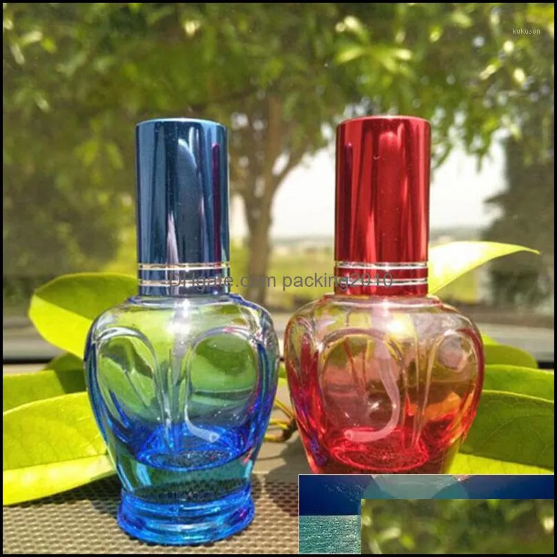Spray Bottle Travel Cosmetic Containers Stylish Colorful Shape 10ml Empty Refillable Perfume Bottle Random Color 25pcslot1 Factory price expert design