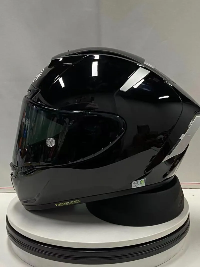 オートバイヘルメットShoei X14 Helmet X-Fourteen R1 60th Anniversary Edition Black Full Face Racing Casco de Motocicleta287t