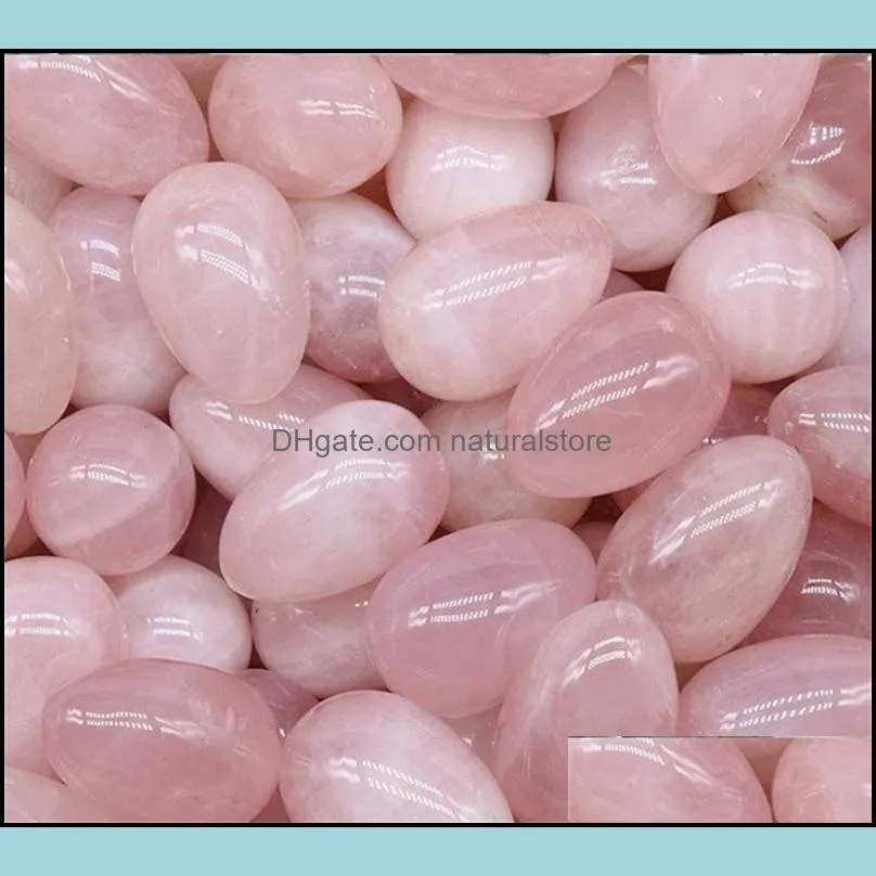 20mm*30mm egg shaped stone natural healing crystal mascot massage accessory minerale gemstone reiki home decoration wholesale c3