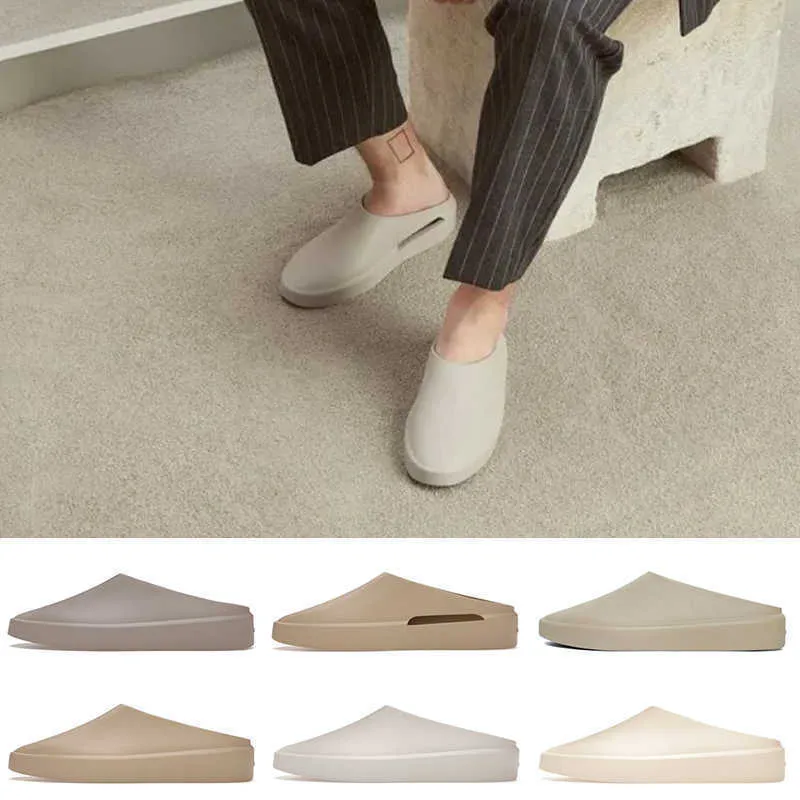 En Moda Kadın Erkek Tanrı Korkuları California Slip-On Terlik Badem Çimento Beton Krem Yulaf EVA XL Extralight Slip On Ayakkabı Tasarımcısı