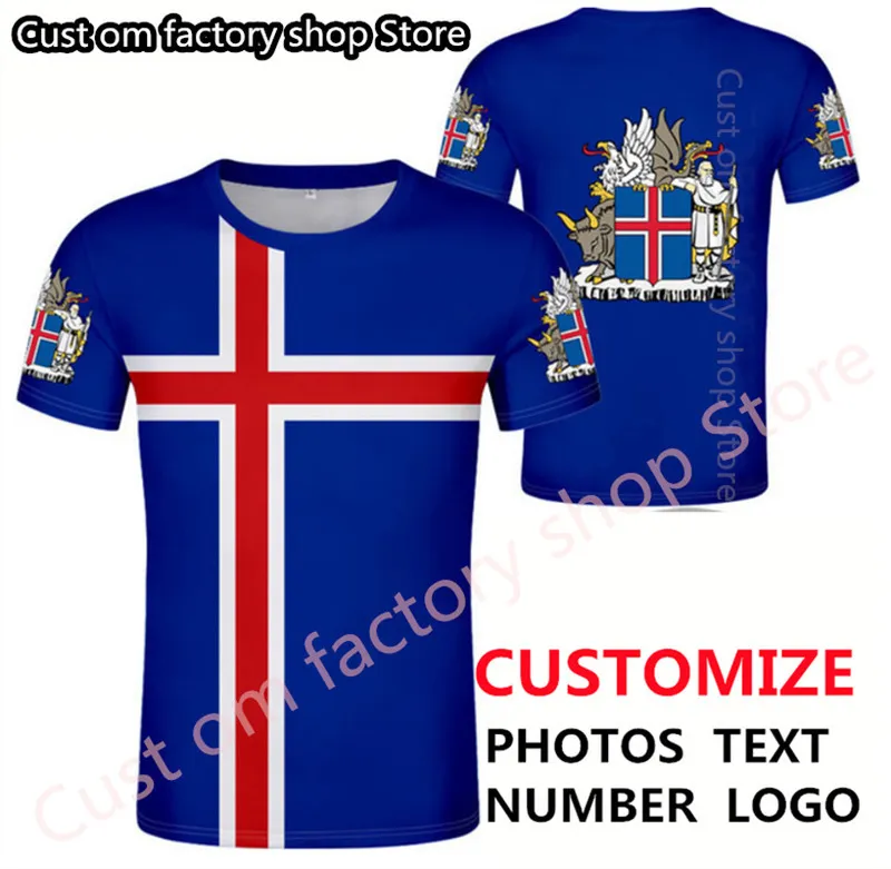 Islandia T Shirt Diy Número de nombre personalizado gratis Isl T Shirt Nation Flag es Islandiair Country College Print P o Clothing 220616