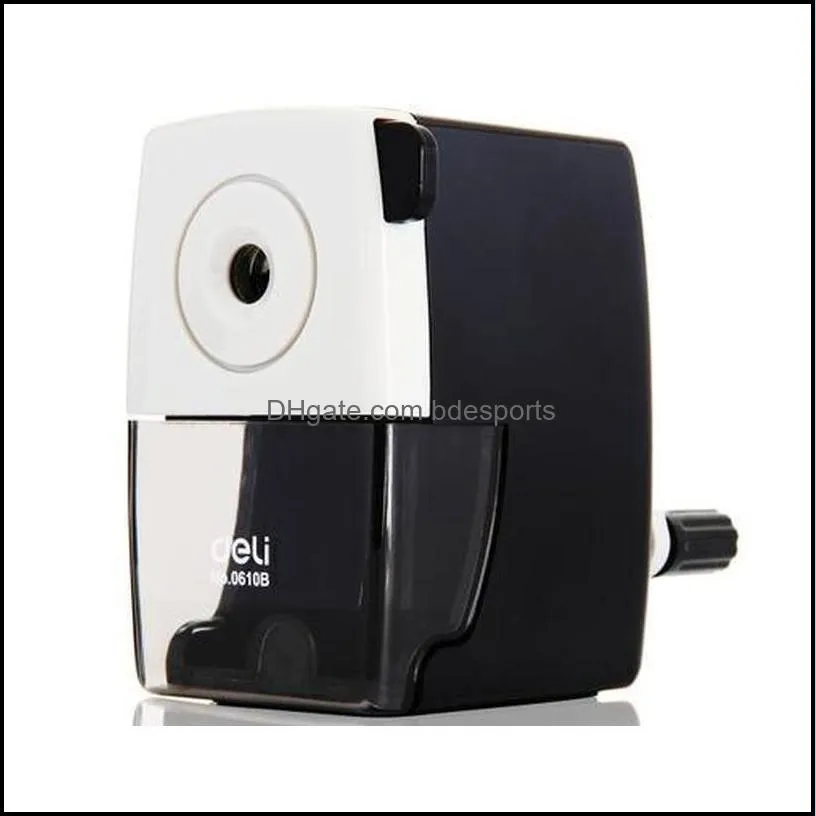 Wholesale-1 Pc Metal Pencil Sharpeners Basic Type For Office Hand Crank Pencil Cutting Machine 2 Colors White A jlliGY sport77777