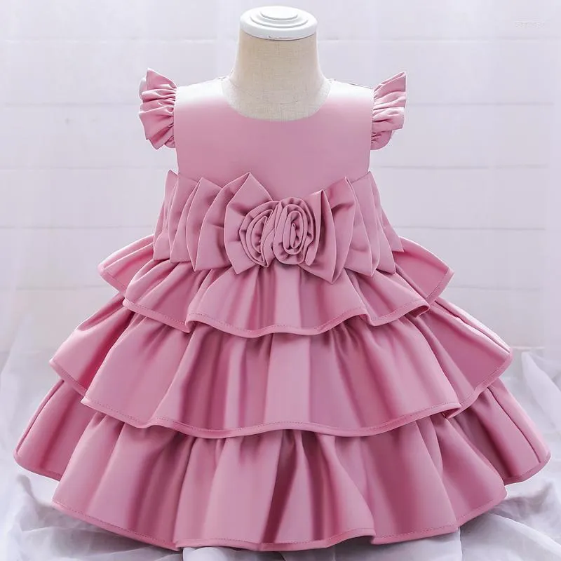 Girl Dresses Girl's Princess Dress for Weddings Party Satin Ballgown First Communion Cleren Speciale gelegenheid Pageant Costumegirl's