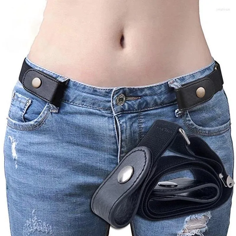 Cintos vestido de cinto sem fivela feminina damas esportivas esportivas jeans estilo punk feminino calça elástica confortável cintura elástica cinto smal