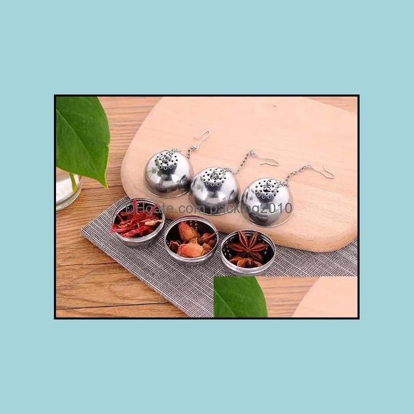 Free shipping by dhl 200pcs Stainless Steel Egg-shaped Tea Balls Teakettles Infuser Strainer Locking Spice Ball 4cm lin3230