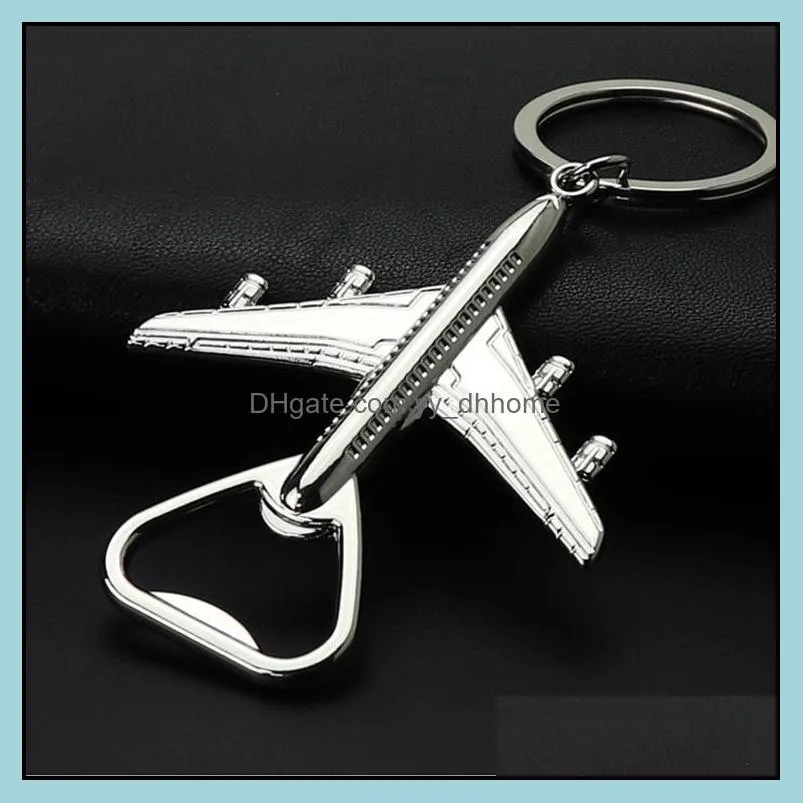 aircraft keychain beer opener airplane keychain beer bottle opener keyring birthday wedding party favors airplane keychain openers