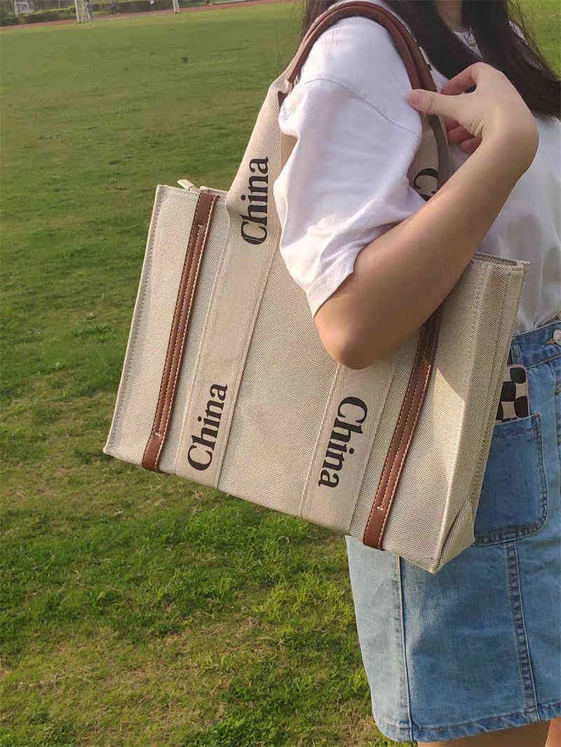 Handbags Outlet 2023 new summer sling single shoulder canvas small design portable tote bag women's large capacity clearance sale