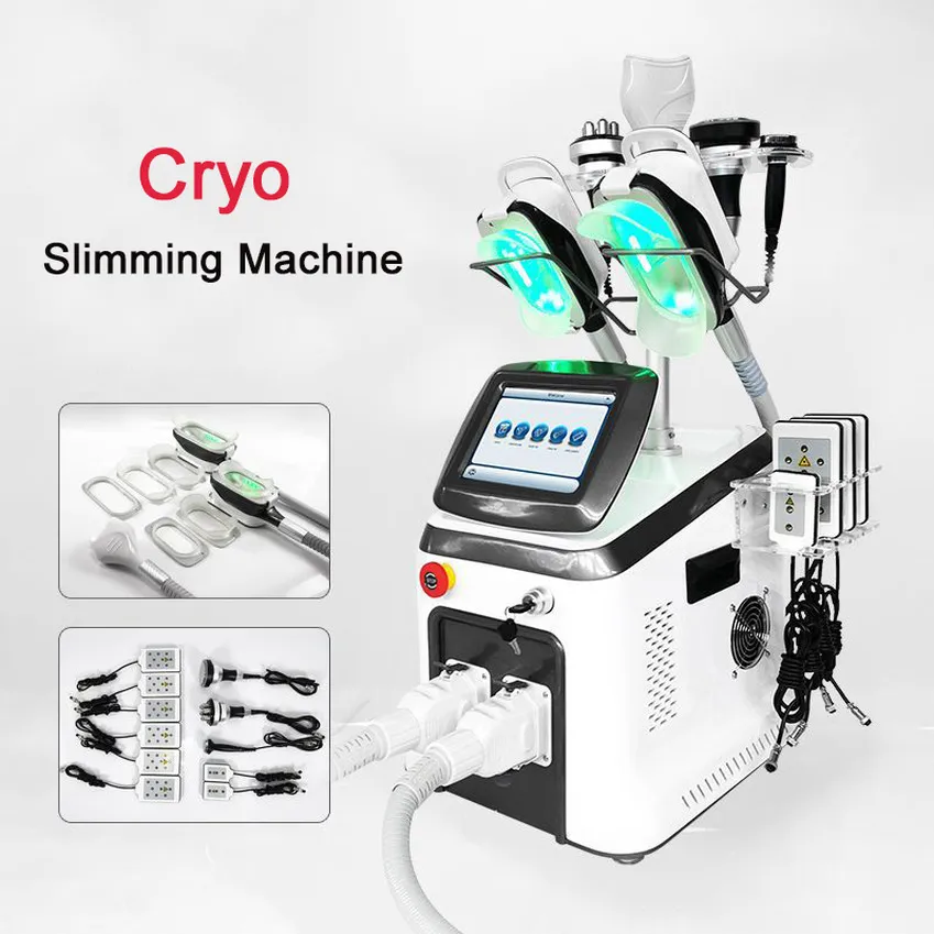 Cool Freeze Cryolipolysis Fat Reduction Slimming Machine Cryolipolyse Lövsugning Ultrasonic Cavitation Lipo Laser RF Equipment 3 Cryo