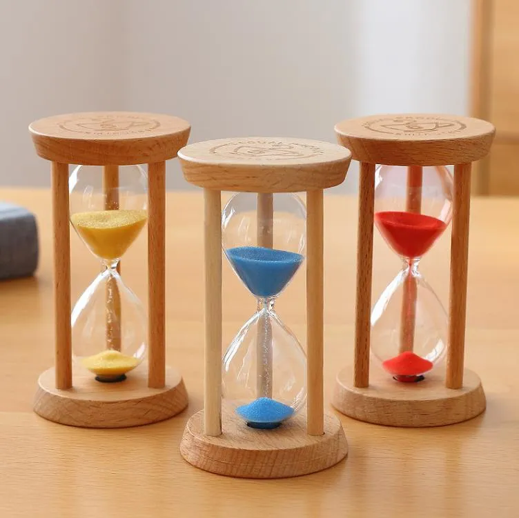 Party Favor Fashion 3 Mins Wooden Frame Sandglass Sand Glass Hourglass Time Counter Count Down Home Kitchen Timer Clock Decoration Gift SN4366