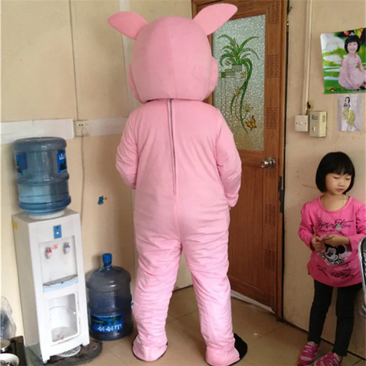 Costume de poupée de mascotte pour adultes, joli petit cochon rose, robe fantaisie, Costumes de fête de noël