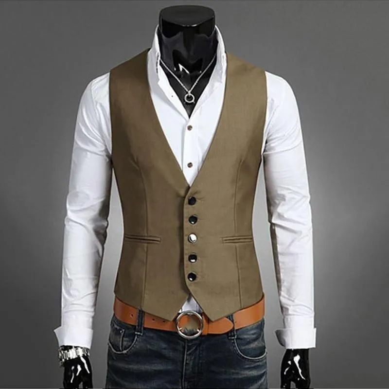 Business casual on sale men vest