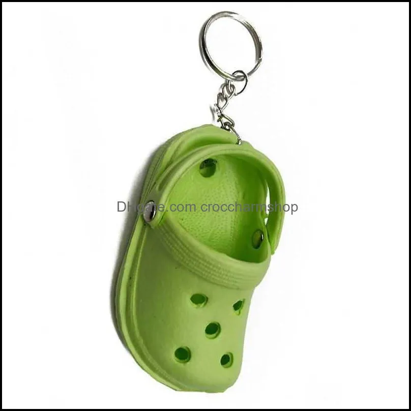 Schoenonderdelen accessoires schoenen nieuwe aankomst zachte pvc sleutelhanger croc charms sleutelhang groothandel 3d bad bunny gloed dhjfi