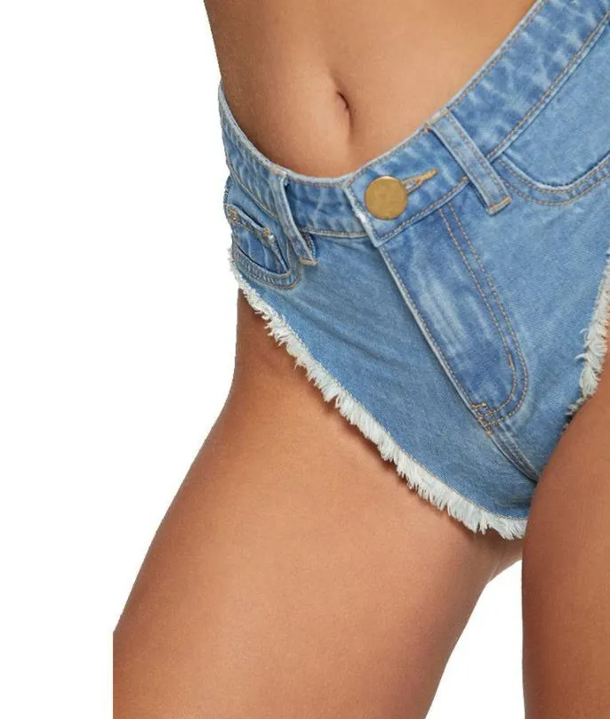 Womens Sexy High Waisted Mini Denim Shorts Hot Pants Party