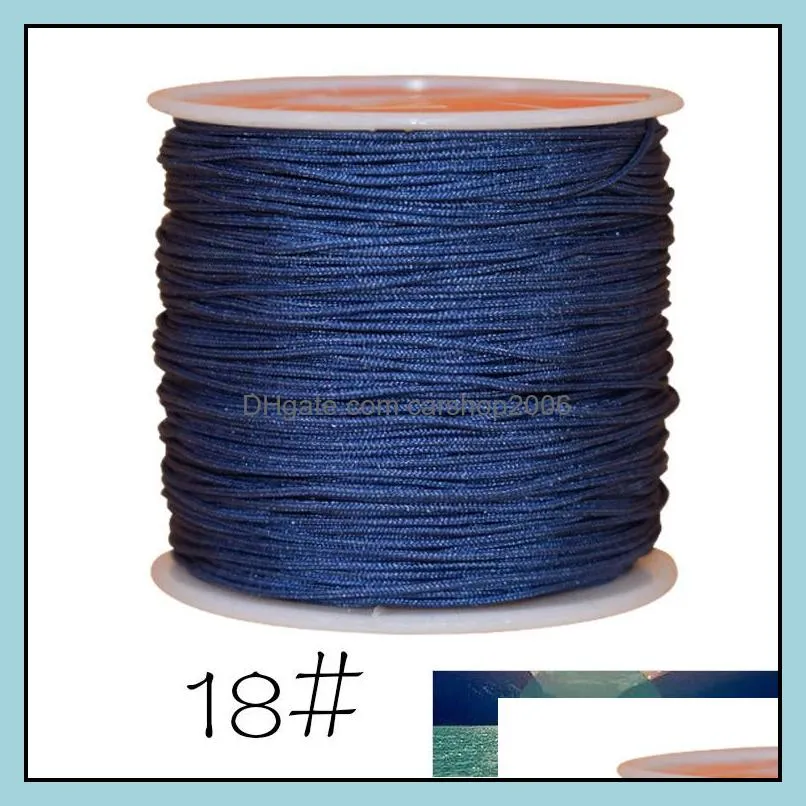 0.8mm Nylon Cord Thread Chinese Knot Macrame Rattail Bracelet Braided String 45M