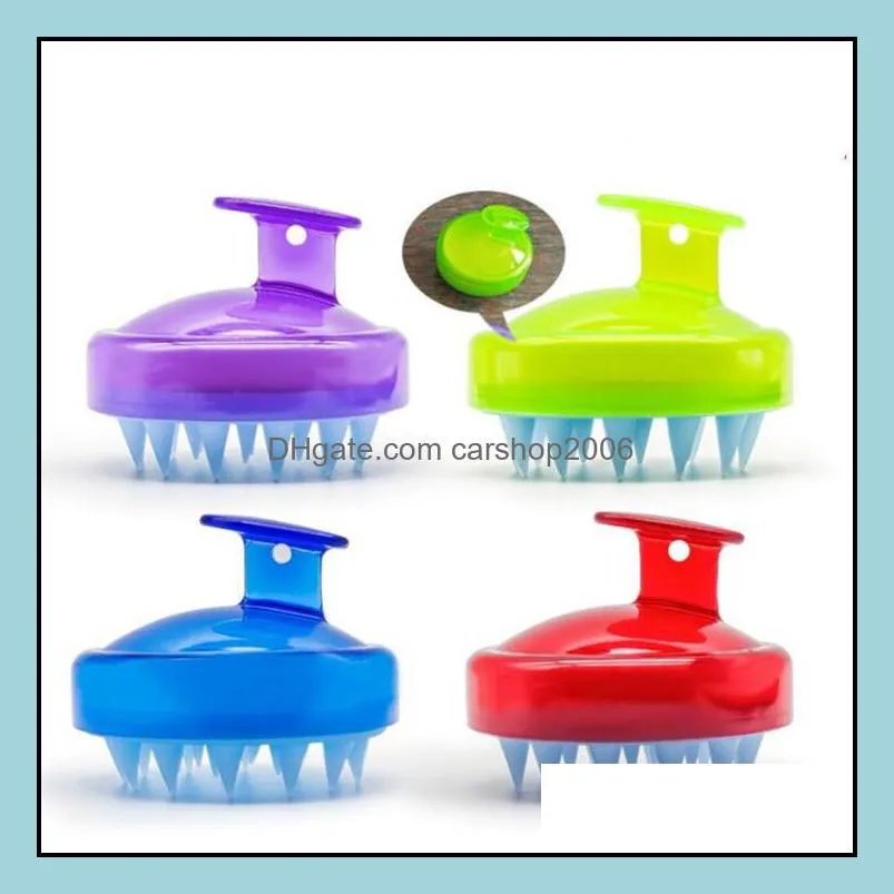 Bath Brushes Sponges Scrubbers Bathroom Accessories Home Garden Ll Shampoo Scalp Mas Brush Comfortable Sile Hair Was Dhnjb