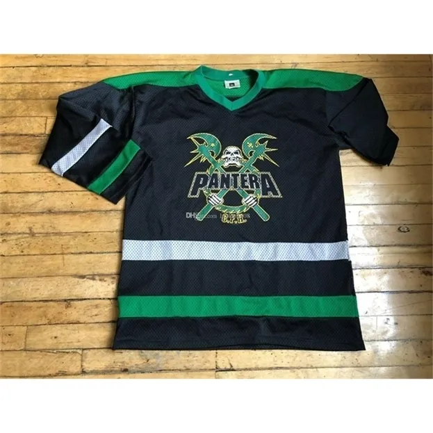 NIK1 Vintage 1990 Crazy Rare Pantera CFH Hockey Jersey Haft Hafted Dostosuj dowolny numer i nazwy koszulki