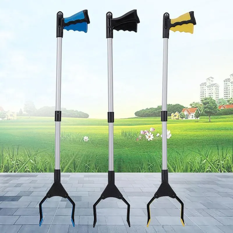 Brooms & Dustpans Foldable Trash Reachers Pickers Gripper Adjustable Angle Waste Collection Grabber Garden Pick Up Assist Tools