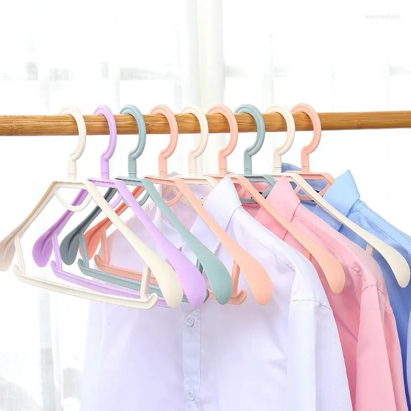 Hangers & Racks 10Pcs Clothes Plastic Laundry Adult Non Slip Drying Rack Wardrobe Organizer Hanging Colgador De Ropa Home Supply EF50YG