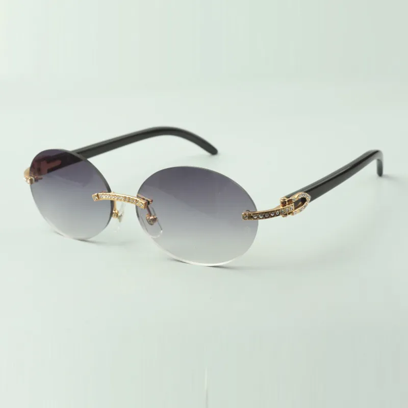 Black Buffs sunglasses 8100903-B with small diamond sets and 58mm oval lenses