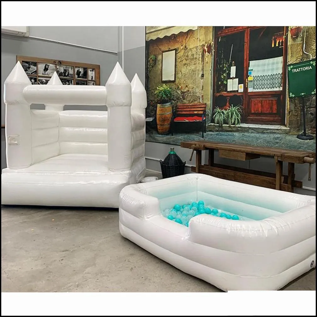 ship inflatable bouncy castle wedding bounce house with kids ball pit baby balls pool foam swimming pools for birthday party 212w