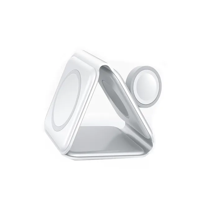 3 I 1 Magnetic Fold Wireless Charger Stand Fast Wireless Charging Station för iPhone 13 12 11 Pro Max Apple Watch Airpods Samsung Xiaomi Mi Huawei 5K01