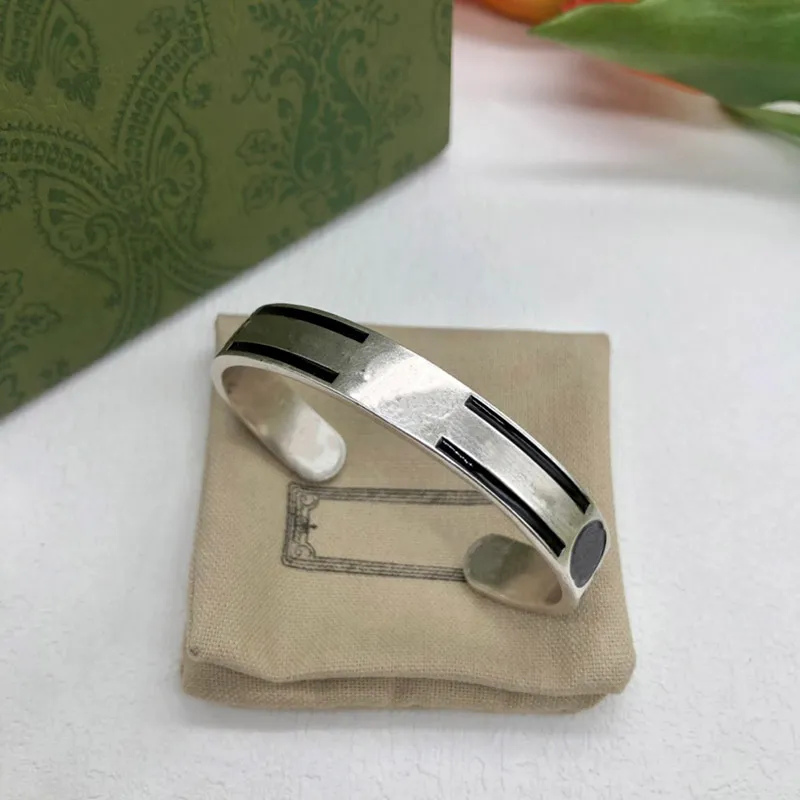 Erkekler Tasarımcı Bilezik Takı Kadın Tasarımcıları Bilezikler Ming Steel Bangle Erkek Şerit Zinciri Mektup G Bangles Düğün Hediyesi P334J