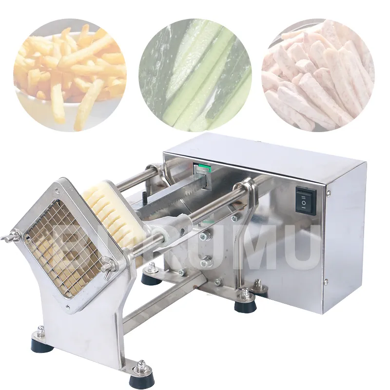Electric Cucumbers Radishes Cutting Machine Stainless Steel Potato Cutter Slicer Crispy French Fries Maker