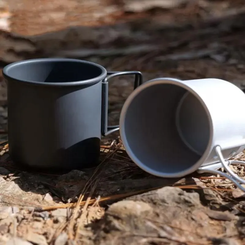 300ml aluminium alloy Tea Cups Camping Mug Titanium Tumblers Portable Outdoor Travel Coffee Mug Cup For Camping/Travel/Home Use LK0040