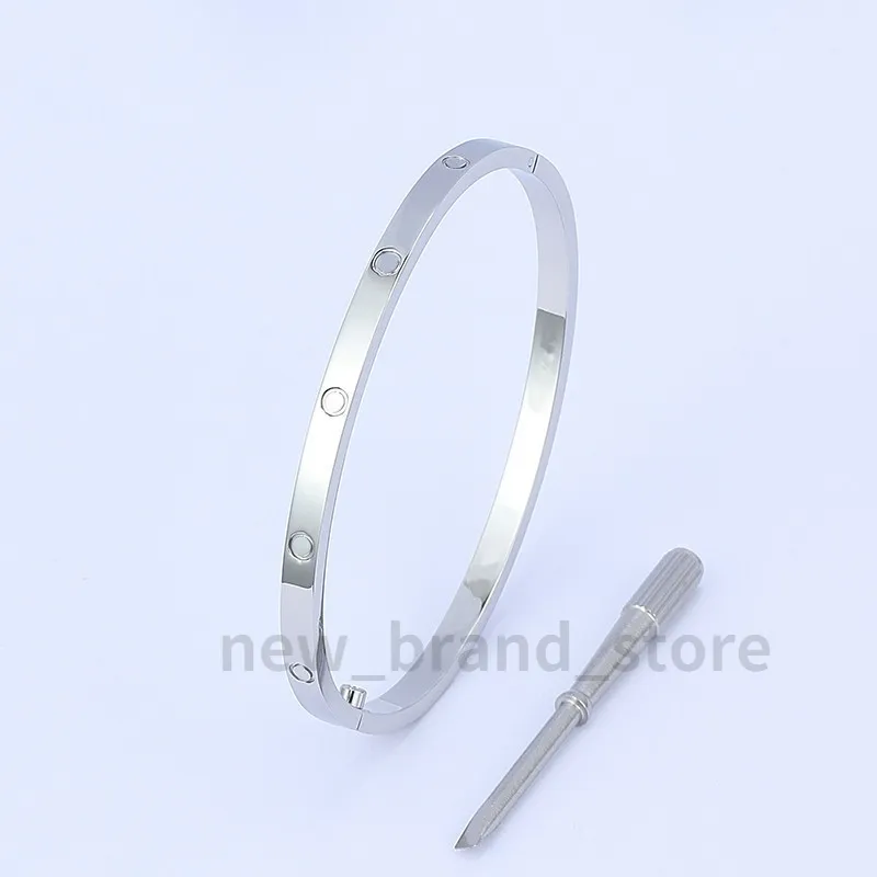 4mm tunna guldarmband armband för kvinnor män titan stålälskare armband med ruta 16-19 cm armband mens armband2939