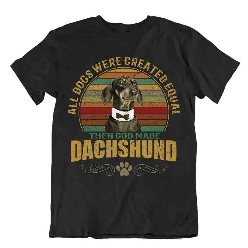 Herren T-Shirts Dackel Hund T-Shirt Cooles süßes Geschenk für Hunde Haustierliebhaber Freund VintageHerren